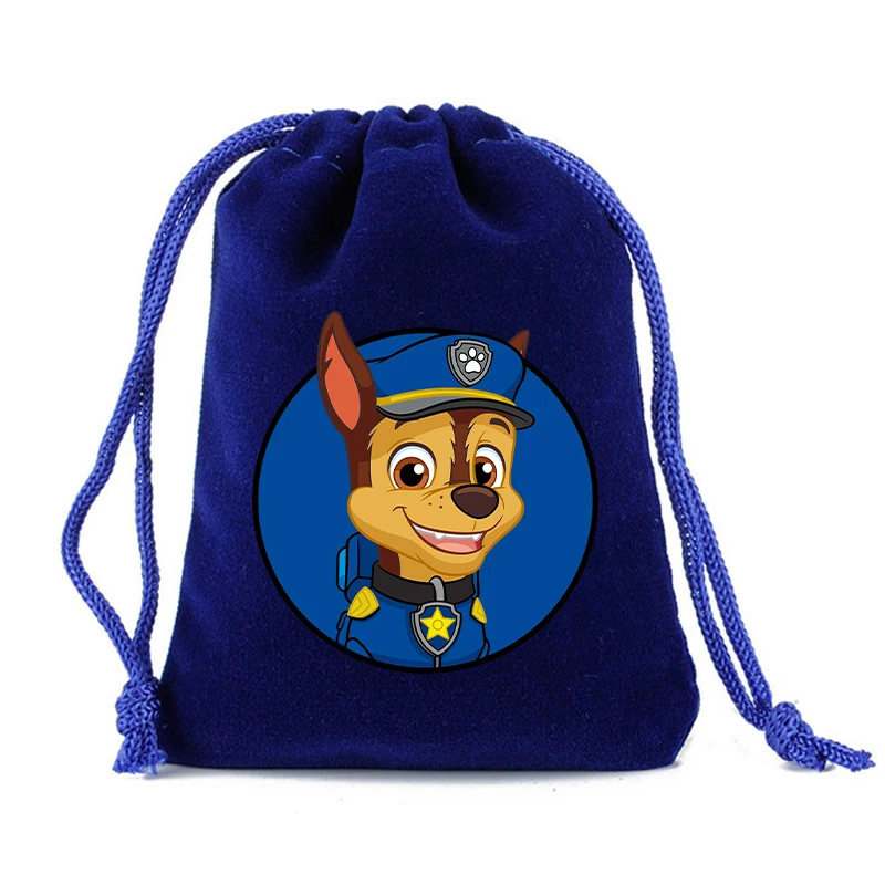 New Paw Patrol Plush Drawstring Pockets Cartoon Print Storage Bags Boys Girls Tote Bag Child Handbag Travel Bag Birthday Gifts