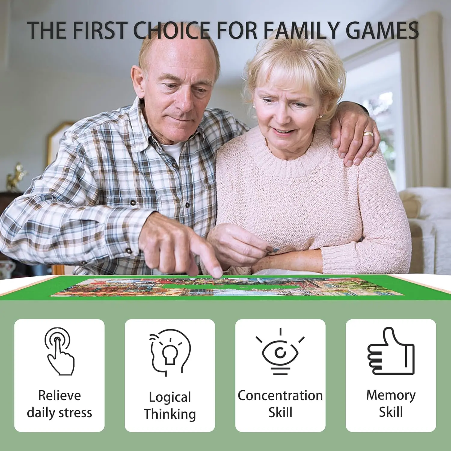 1500 조각 퍼즐 테이블 (서랍 포함) 각도 및 높이 조절 가능한 퍼즐 테이블 성인용 틸팅 접이식 휴대용 퍼즐