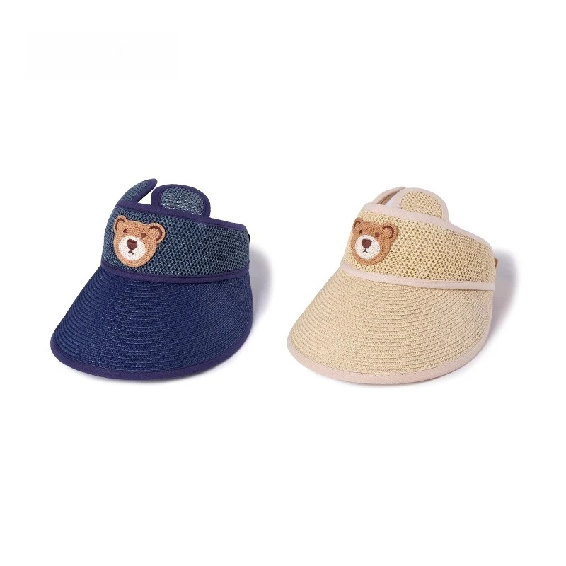 

Children's Big Brim Straw Sun Hat Summer Outdoor Protection Accessory for Boys And Girls Baby Sun Protection Hat