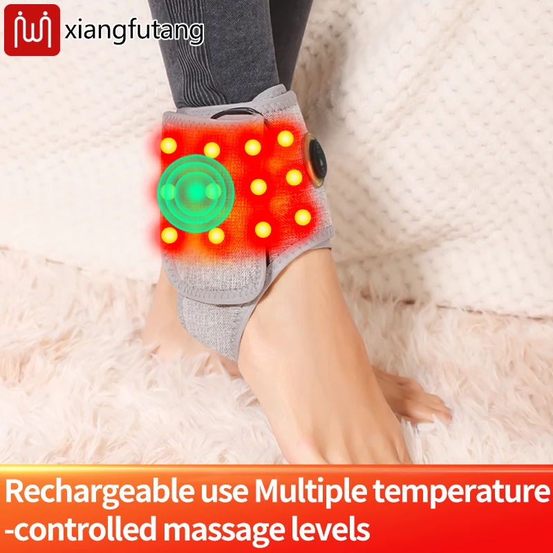 

Red Light Electric Heating Ankle Support Vibration Massager Eases Joint Pain Fatigue Stiffness Muscle Relaxation Gift