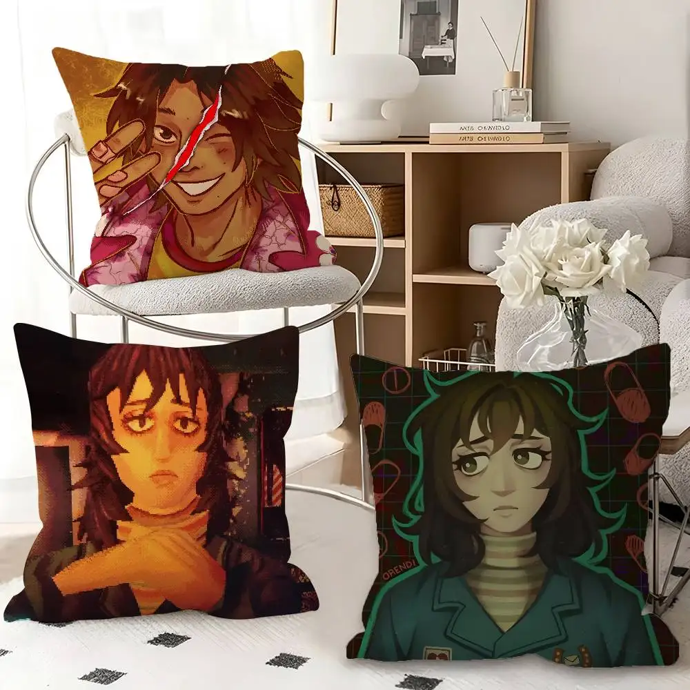 1pc Horror Game M-Mouthwashing Pillow Case Fashion Square Pillowcase Bedroom Sofa Room Ins Decoration Leisure