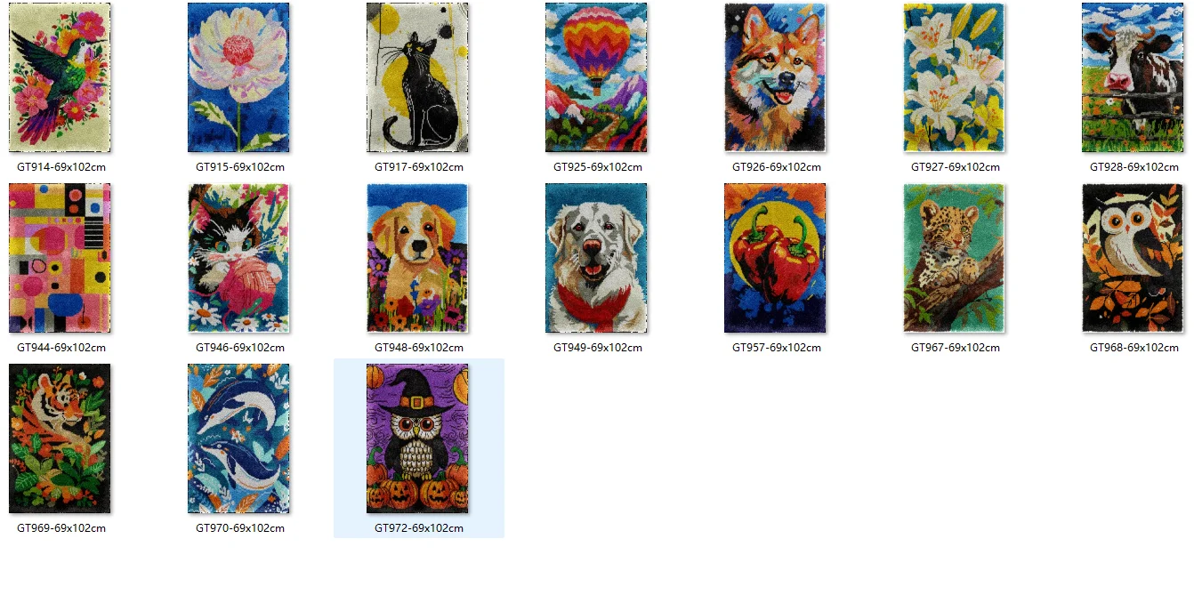 

Bee latch hook kit rug canvas printing ZD694 handwerken knooppakket diy carpet embroidery 69-102CM Animals