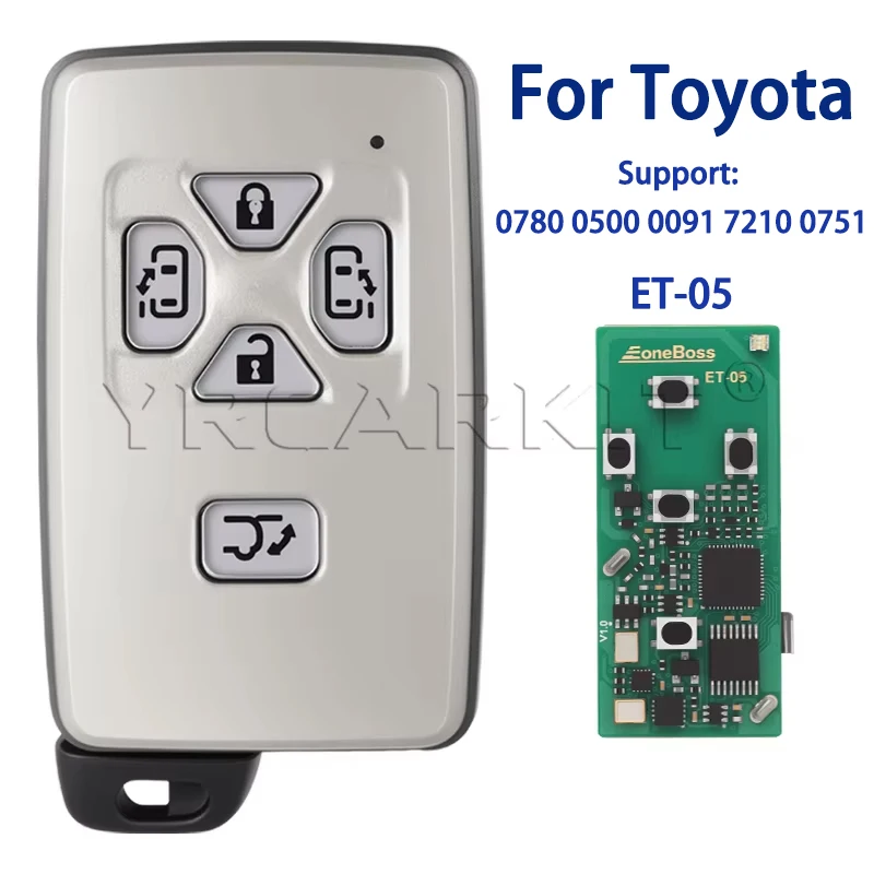 Global Eoneboss ET-05 Smart Key Fob For Toyota Vellfire Alphard Estima 4D 8A Universal Remote Car Key Fit 0780 0500 0091 7210