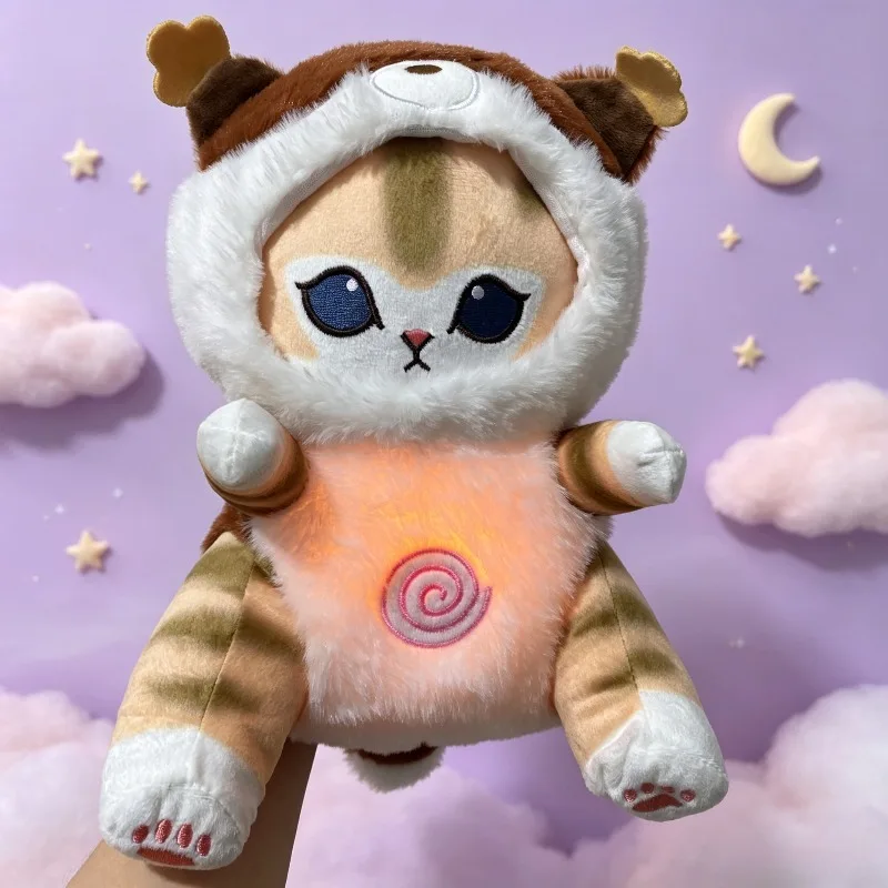 Music and Breath Soothing Doll Shark Cat Cross Dressing Raccoon Squirrel Bear Plush Doll Gift