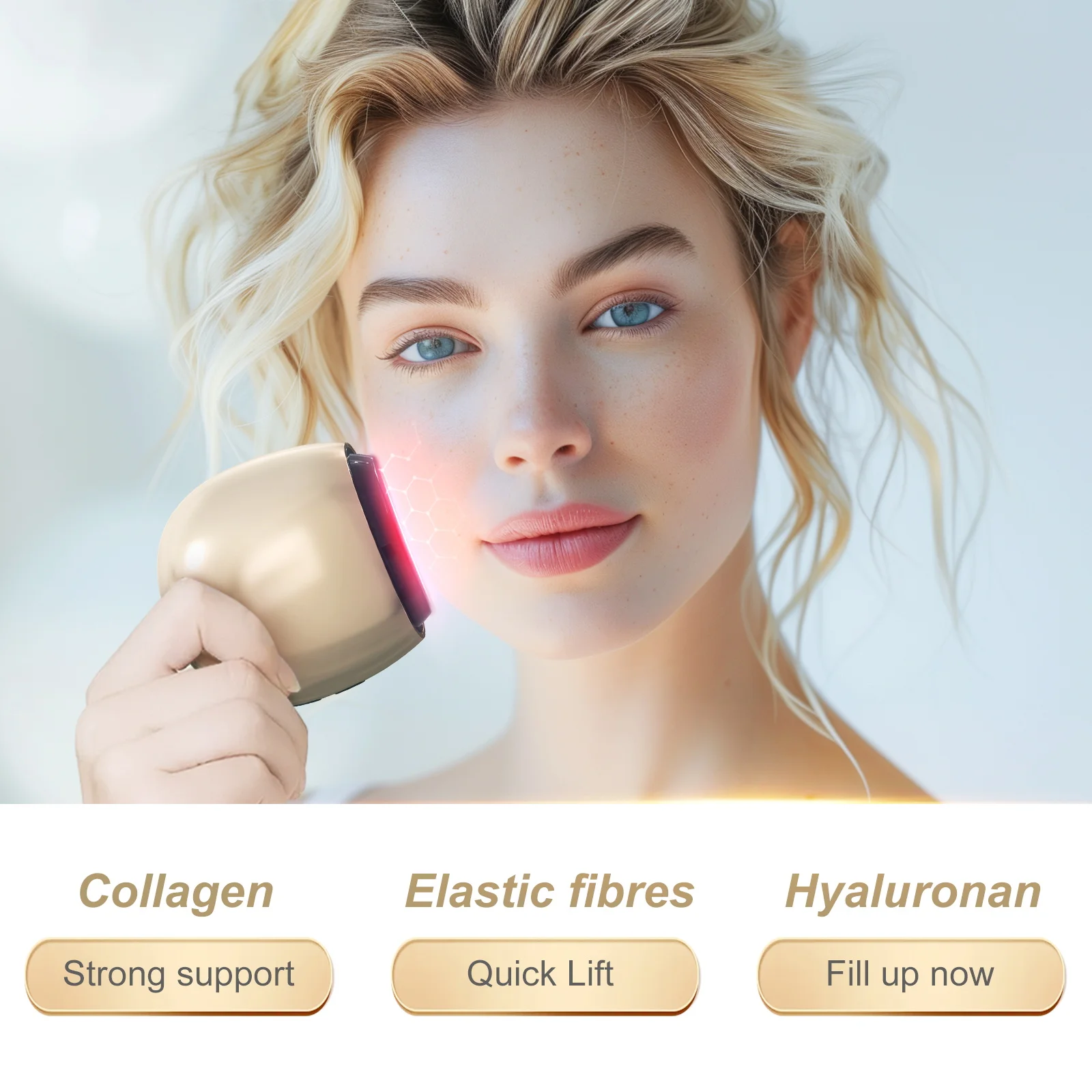 LED-fotontherapie Zorg Gezichtsogen Schoonheid Massager Apparaat voor gezicht en nek Lifting Thuisgebruik Elektrisch schoonheidsinstrument