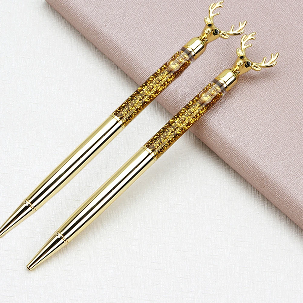 

Reindeer Ballpoint Pen Beautiful Pattern Metal Stationery Pens Modeling Novelty