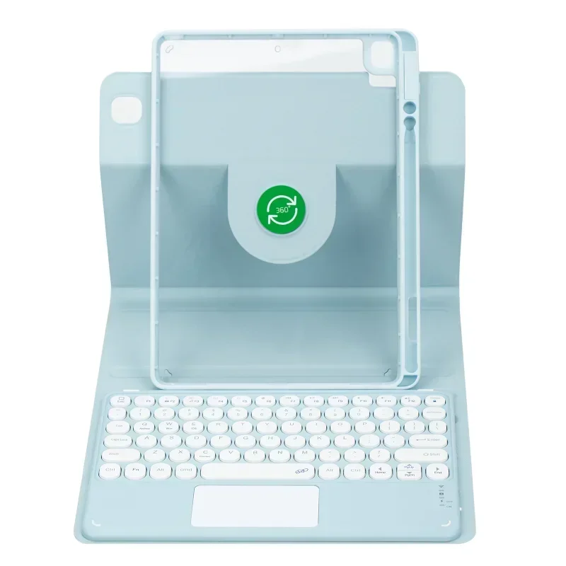 

Чехол-клавиатура с вращением на 360° для iPad 11 2025 A16, 11-дюймовый чехол для планшетов iPad 11-го поколения A16, A3355, A3356, A3354 Funda