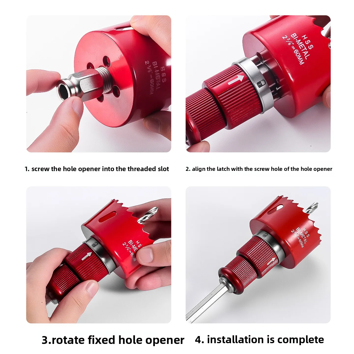 Hex Shank Universal Hole Opener Connecting Rod Fire Metal Pipe Extending Quick Disassembly Tool