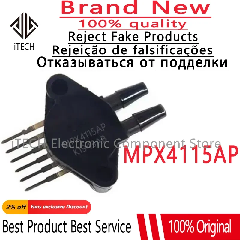 1PCS MPX4115AP Package SIP-6 Pressure Sensor Chip MPX4115 100% Original And Authentic