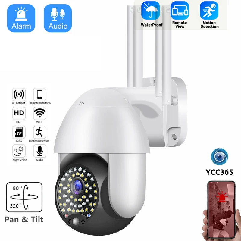 YCC365 Plus WIFI Security Camera Outdoor Home Protection Two Way Audio 1080P Intelligent Tracking Surveillance Camera