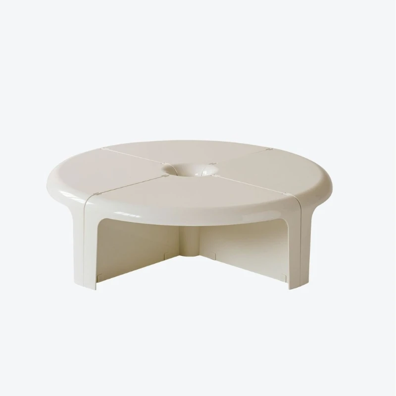 Nordic Internet celebrity ins style, round coffee table, split splicing combination edge