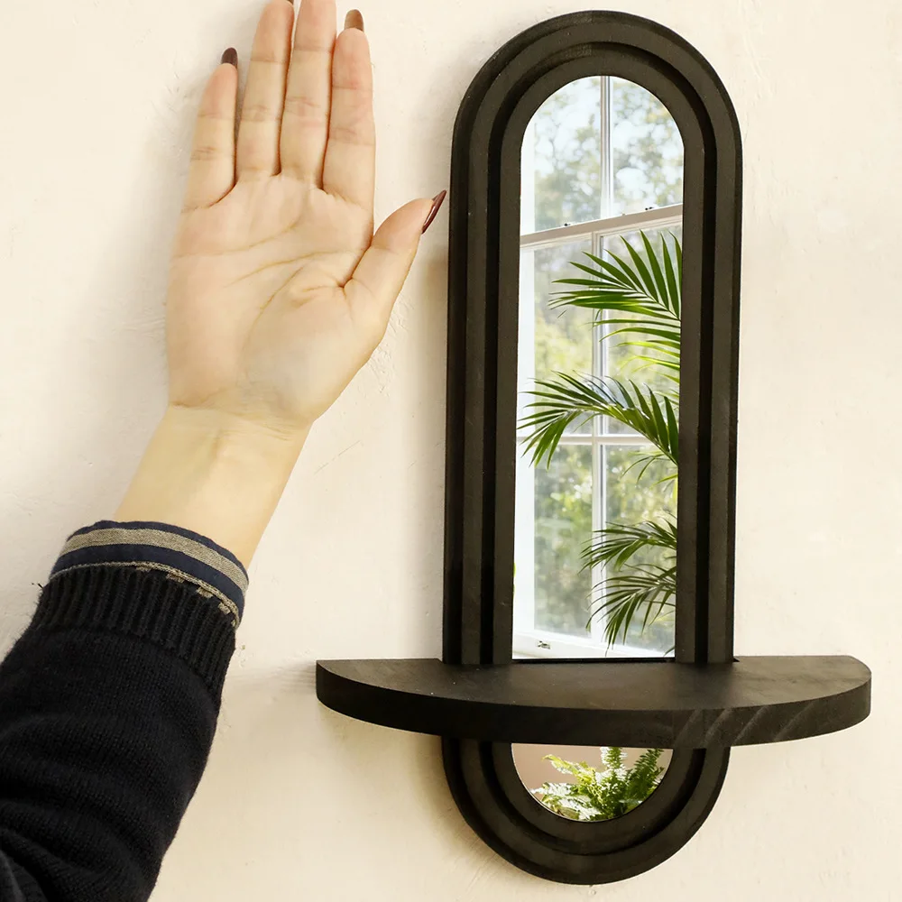 Cross-border new products, black threaded acrylic lenses, wooden walls, flower pot shelves