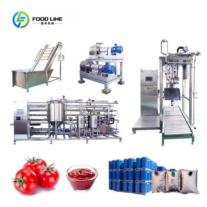 Customized High Quality Fully Automatic Tomato Sauce Making Machine Tomato Paste Industrial Processing Line