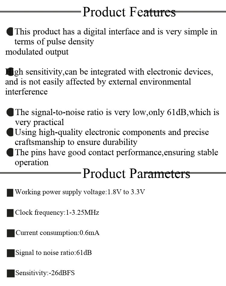 MP34DT01/MP34DT05 PDM MEMS-Mikrofonmodul – Detail 3