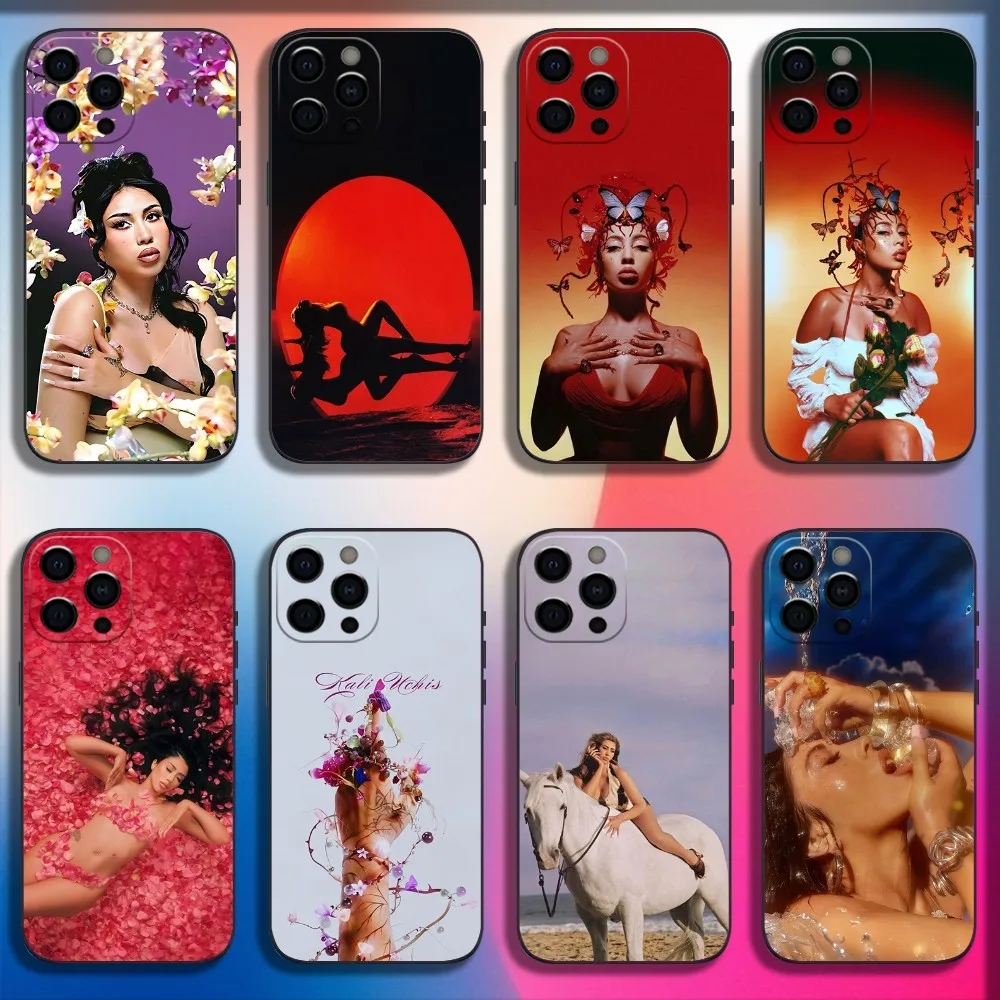 

Red Moon K-Kalis Uchis Phone Case For iPhone 16,15,14,13,12,11,Pro,X,XS,Max,XR,Plus,Mini Soft Black Cover