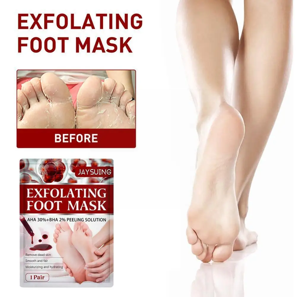 1 Paar Exfoliërende Voetmasker Film Exfoliatie Scrub Hiel Dode Eelt Verwijderen Voeten Anti-Kraken Hydraterende Zorg Tool K8v6