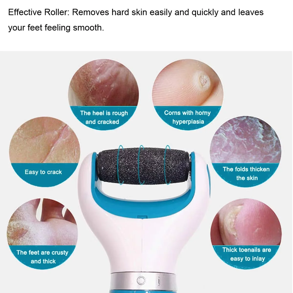 8 szt. Wymienne głowice rolkowe, grube i cienkie, akcesoria do elektrycznego pilnika do stóp, wymienne głowice rolkowe.