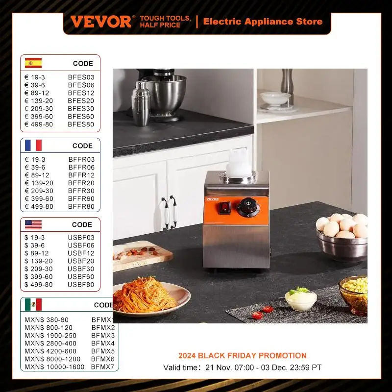 

VEVOR Electric Bottle Warmer with Bottle 0.57 Qt Commercial Cheese Dispenser Hot Fudge Warmer 86-185℉ Temp Adjustable