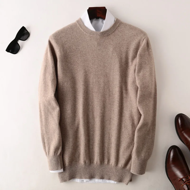 Cashmere Cotton Blend Pullover Men Sweater 2024 Autumn Winter Business Casual Jumper Jerseys Hombre Pull Homme Knitted Sweaters