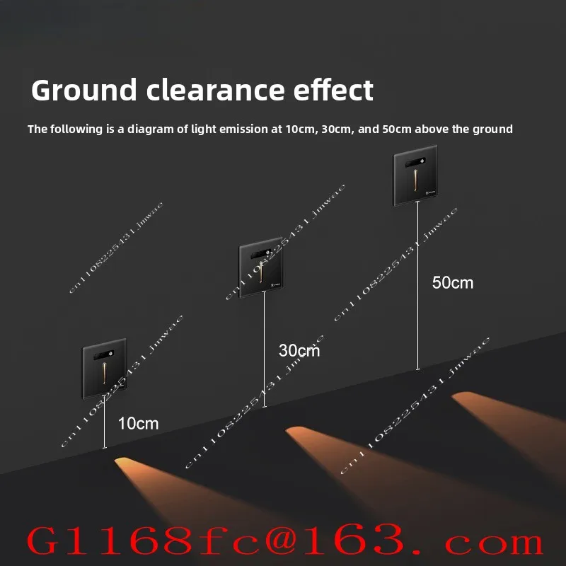 86 Type Embedded Led Human Body Induction, Glass Foot Lamp Corner Lamp