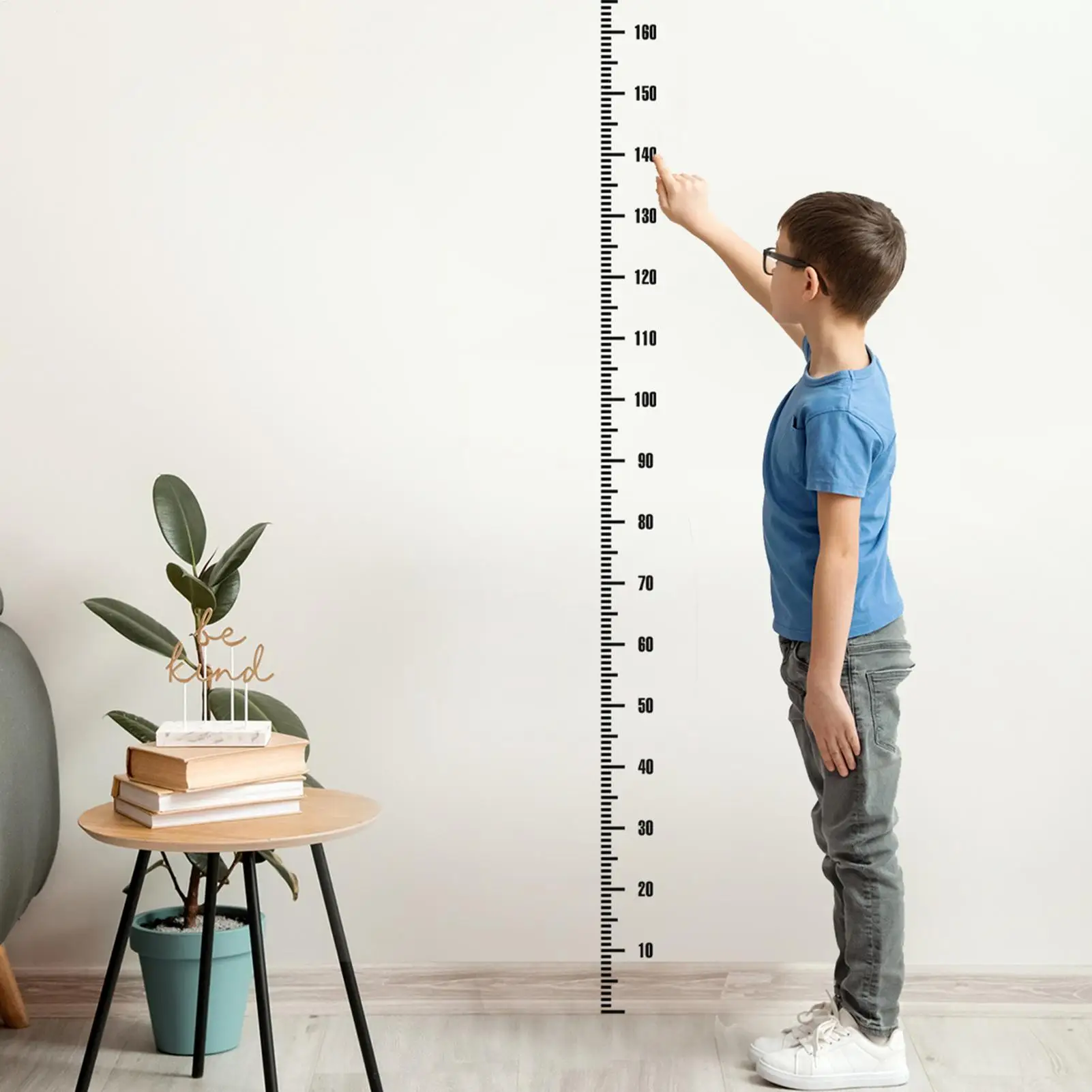 Height Measurement Wall Decal Sticker PVC Children Height Measure Growth Chart Kids Rooms Decals for Kindergartens