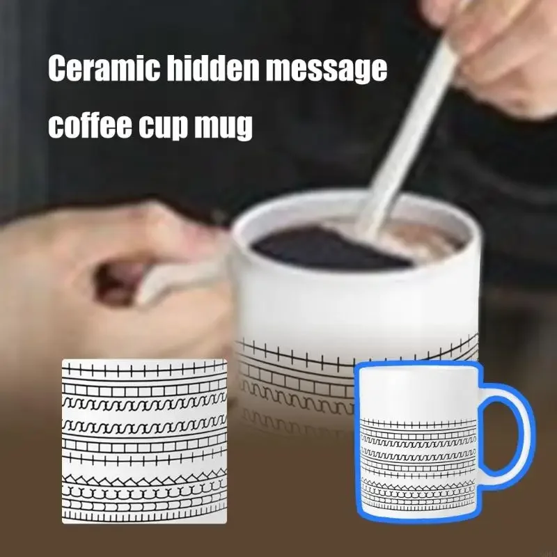 Verdeckte Nachricht Kaffeetasse Häuser Küche Handwerk Wasser Tasse einzigartige humorvolle Kaffee Tasse Getränke Geschenk für