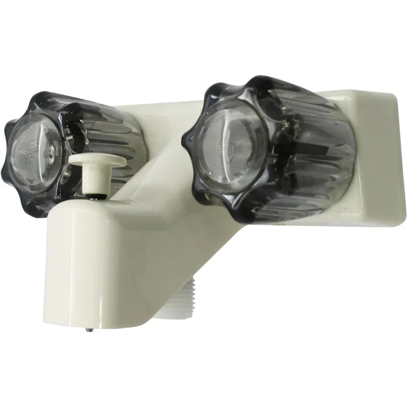 

AB41-RV Tub & Shower Faucet Valve Diverter With Smoked Acrylic Knobs RV Bathroom Faucets