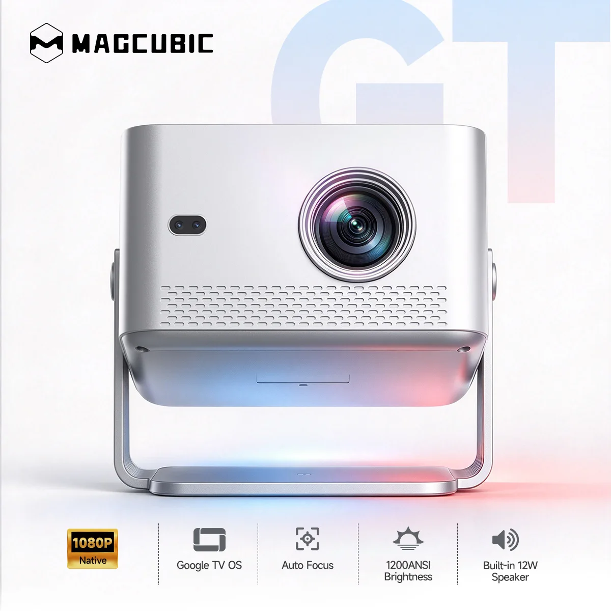 Magcubic M800GT 1200ANSI Android 14 Portable Outdoor Projector Native 1080P Auto Focus Mini Projector
