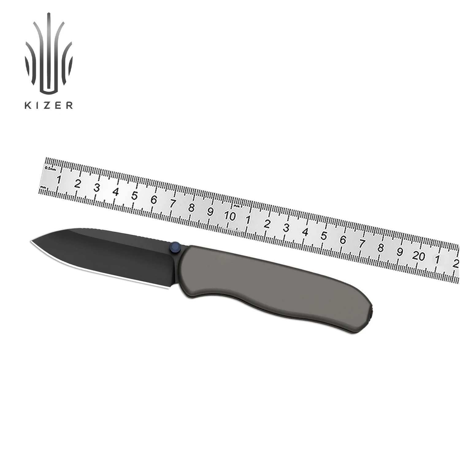 

Kizer Pocket Folding Knife Drop Bear Zero Ki3619BDA1/BDA2/BDA3/BDA4 Elmax/M390 Blade With Aluminum Handle Outdoor Camping Knives