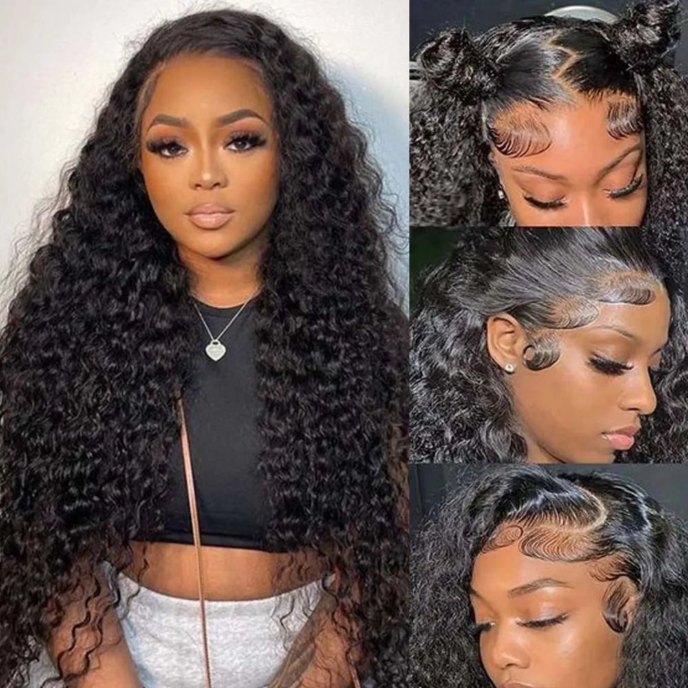 

Deep Wave Frontal Wig 13x6 Hd Lace Water Wave 13x6 Lace Front Wig Hd Lace Clousure Human Hair Wigs Moxika Deep Wave Frontal Wig