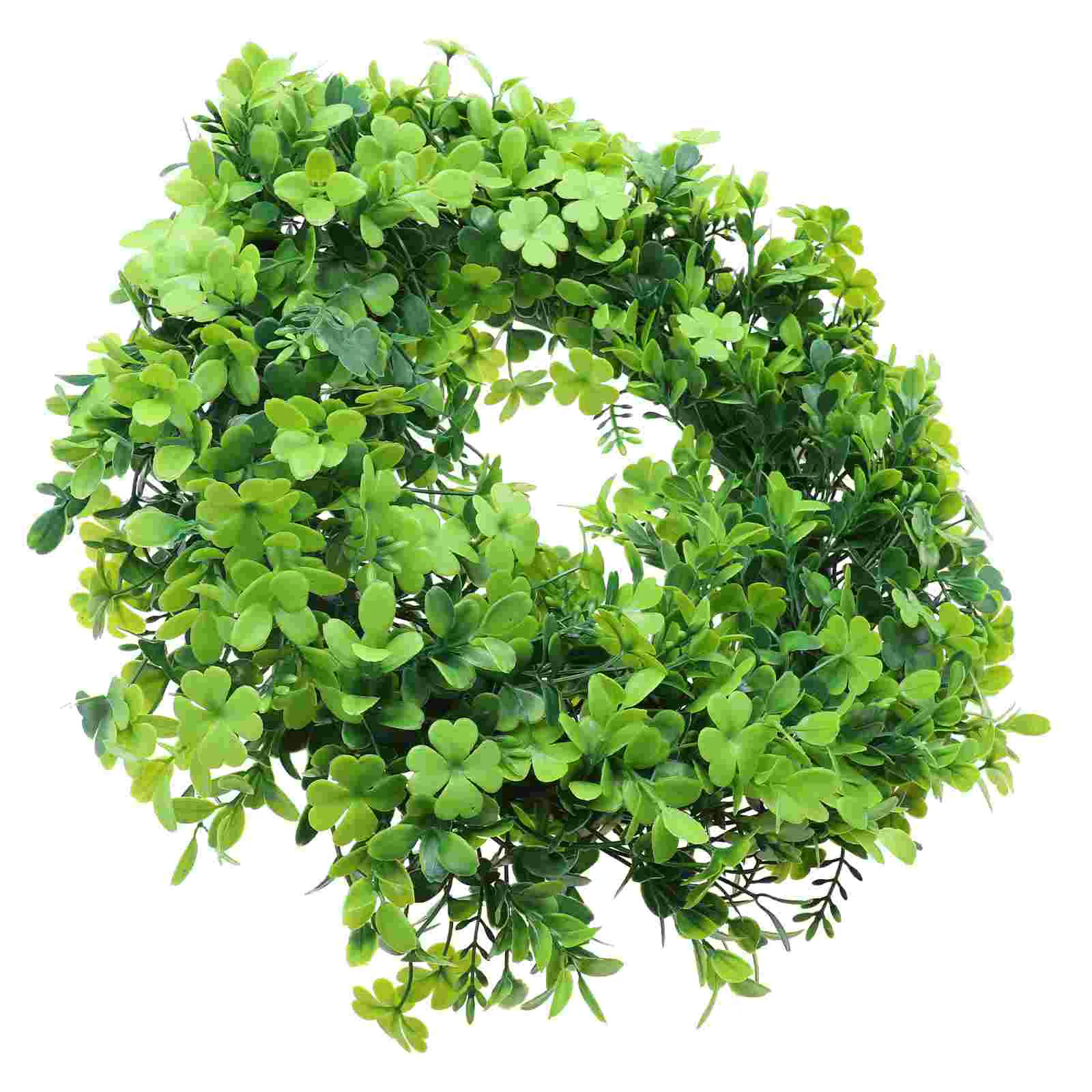 

Artificial Garland Green Decor Outdoor Wreaths for Front Plastic Hanging Adorn Coat Hanger Saint Patrick's Day Decorative