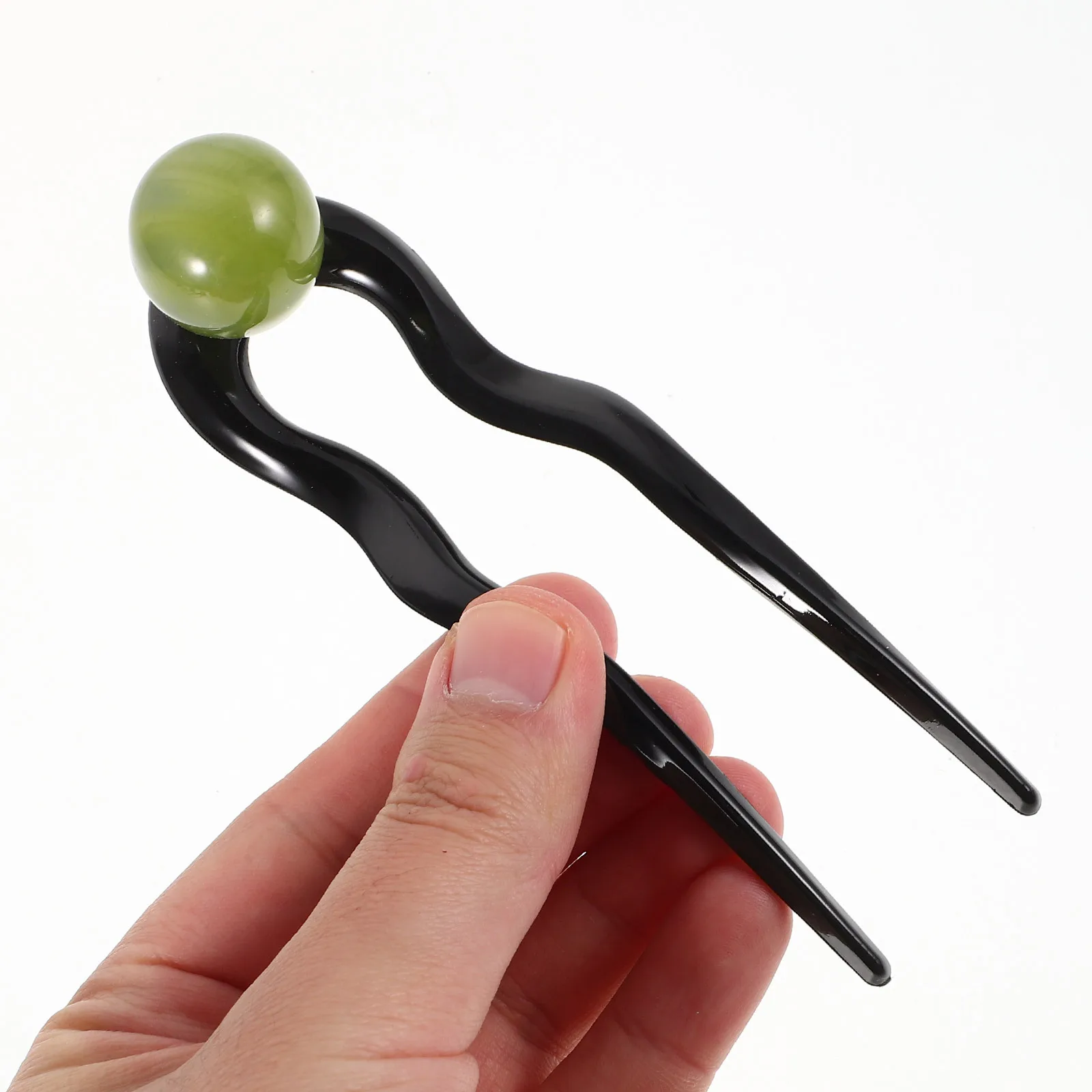 

4Pcs Vintage U-Shaped Hairpins Pearl Accents Elegant Hair Styling Accessories for Chignon Updo Minimalist Hair Stick Set Women