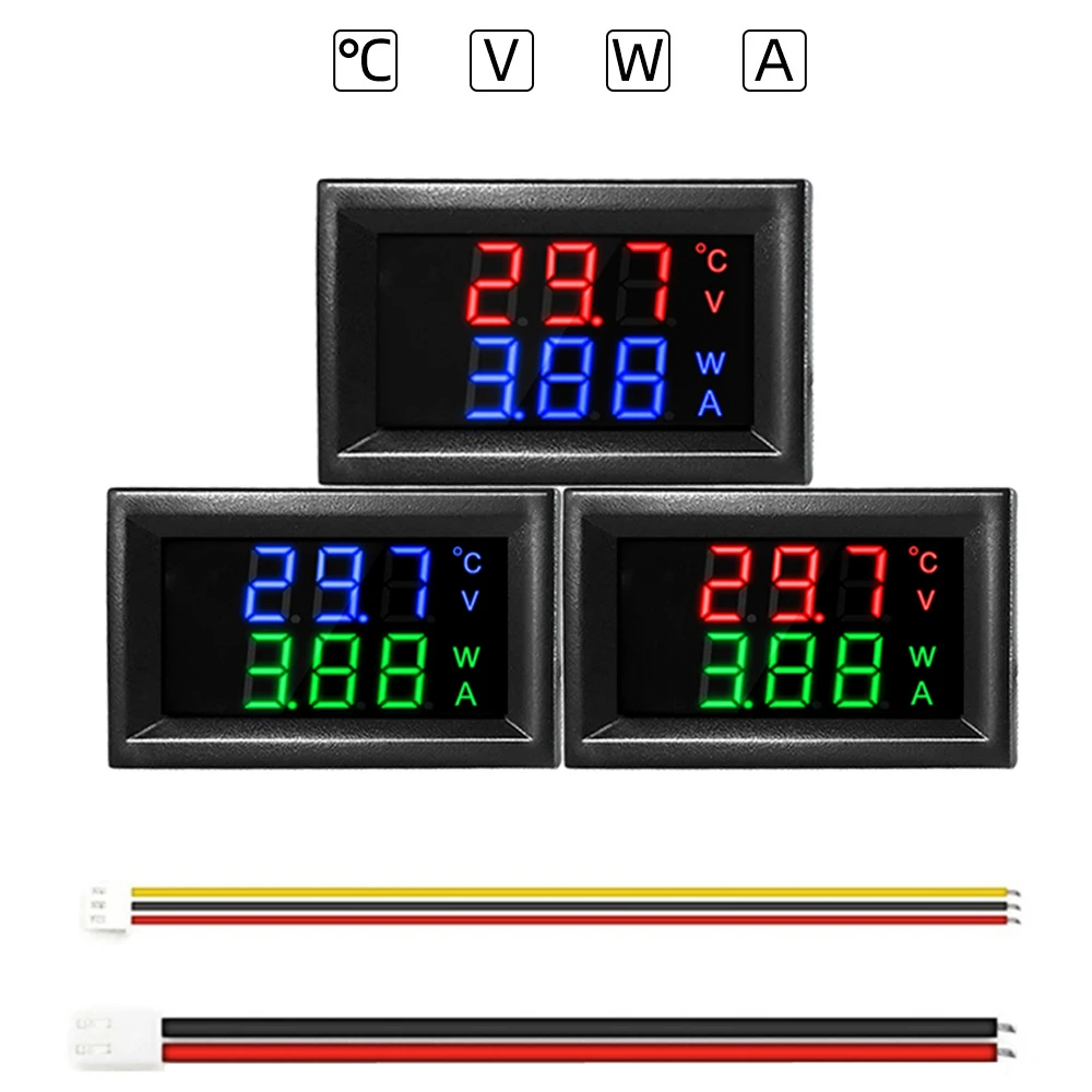 High Quality DC 100V 10A Voltmeter Ammeter LED Amp Dual Digital Volt Meter Gauge Power meter Ampere meter Thermometer