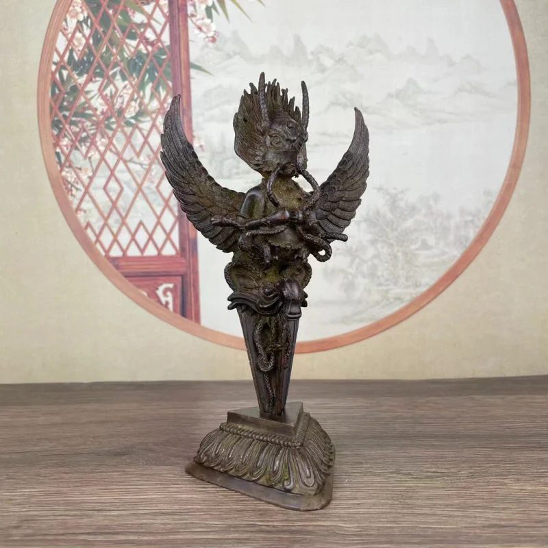 Antique Tibetan Guardian Dakini Wisdom Garuda Bird Career Bird Great Peacock Bird Vajra Ornament