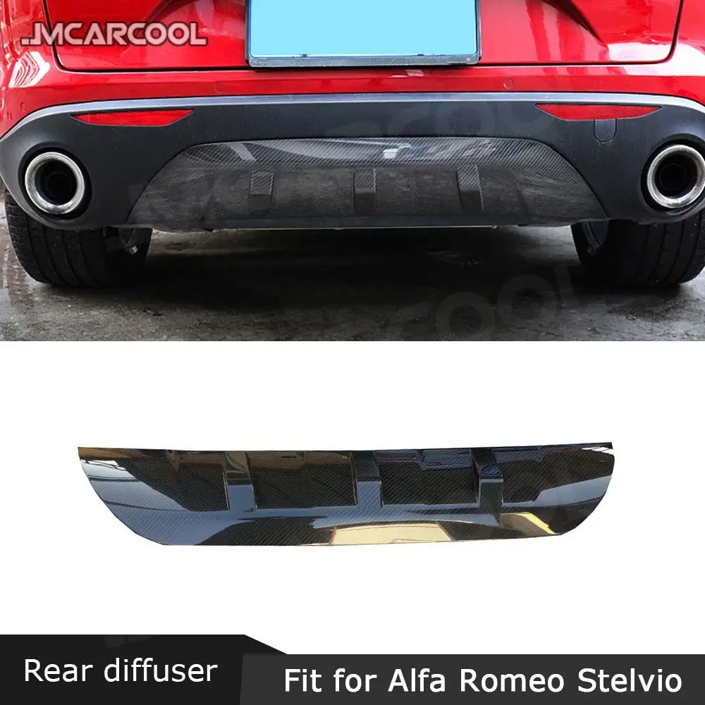 

JMCARCOOL сухой задний бампер из углеродного волокна, диффузор для губ, авто украшение для Alfa Romeo Stelvio 2017 2018 2019