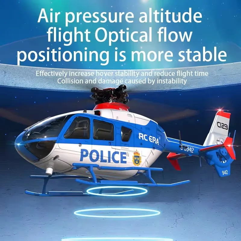 Professional 1/36 RC Helicopter 6CH 6-axis Gyroscope Brushless Flybarless Optical Flow Hover Remote Control Helicopter Toys