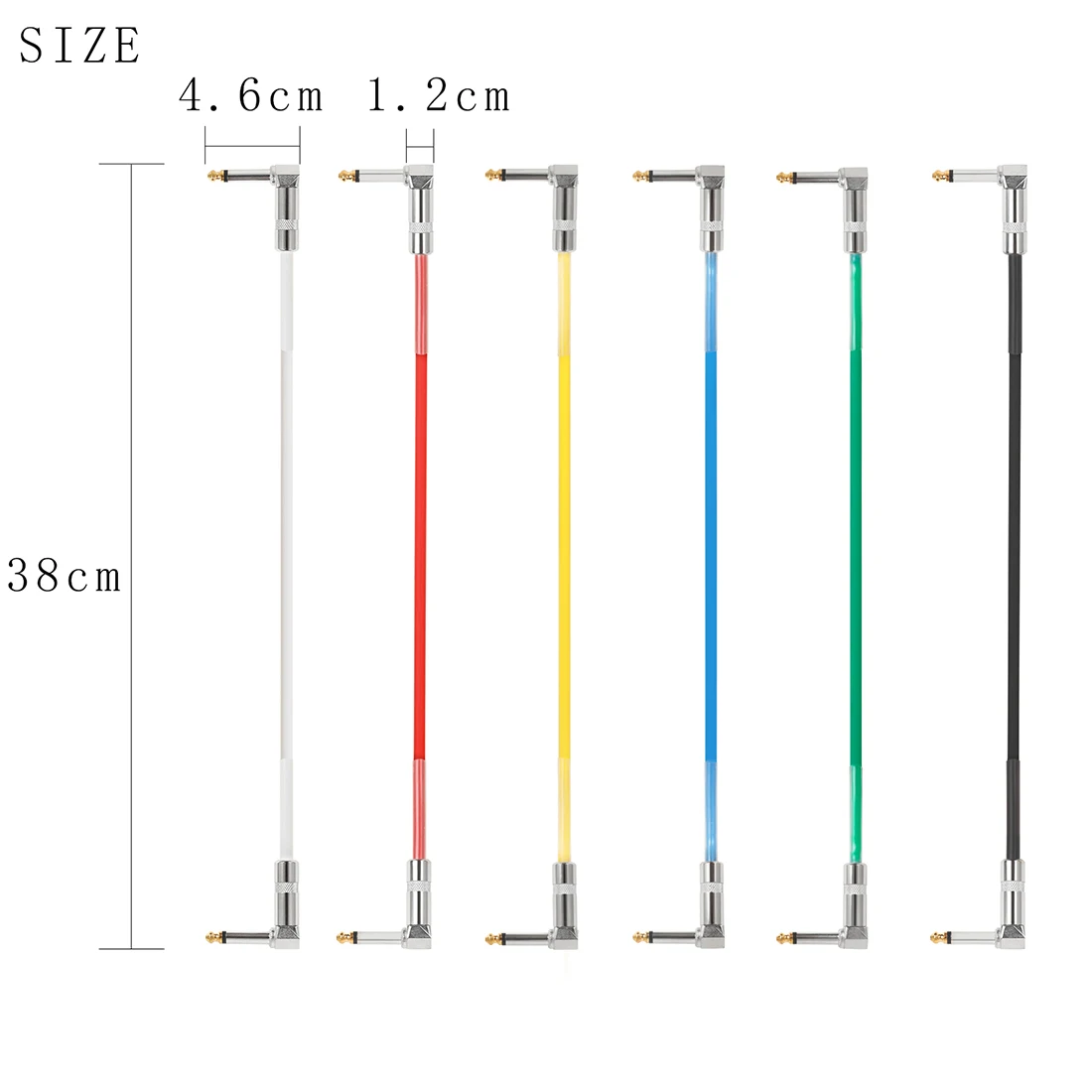 Guitar Effector Connecting Cables Leads 30CM Copper Core 6.35mm Low Noise Shielded Audio Cable Guitar Parts & Accessory