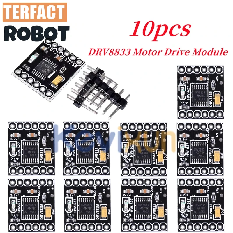 1-10pcs DRV8833 Motor Drive Module 6 Pin DC Gear Motor Driver 1.5A Single H Bridge Silent Stepper Motor Driver for Arduino