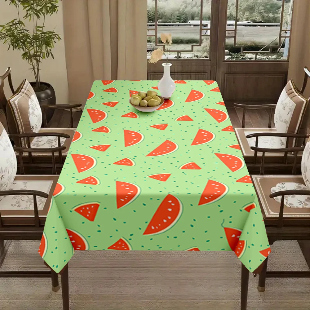 VIKAMA Sommer Wassermelone Druck Manteles De Mesa Langlebige Esstisch Tischdecke Picknick Camping Tischdecke Party Dekoration