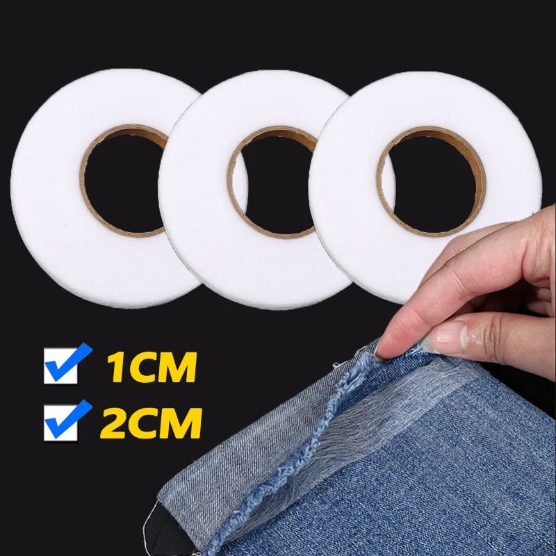 60M Double-sided Adhesive Interlining Cloth Nonwoven Bonded Cloth Sewing Fabric Tape Patchwork Cloth Garment Sewing Accessoriess