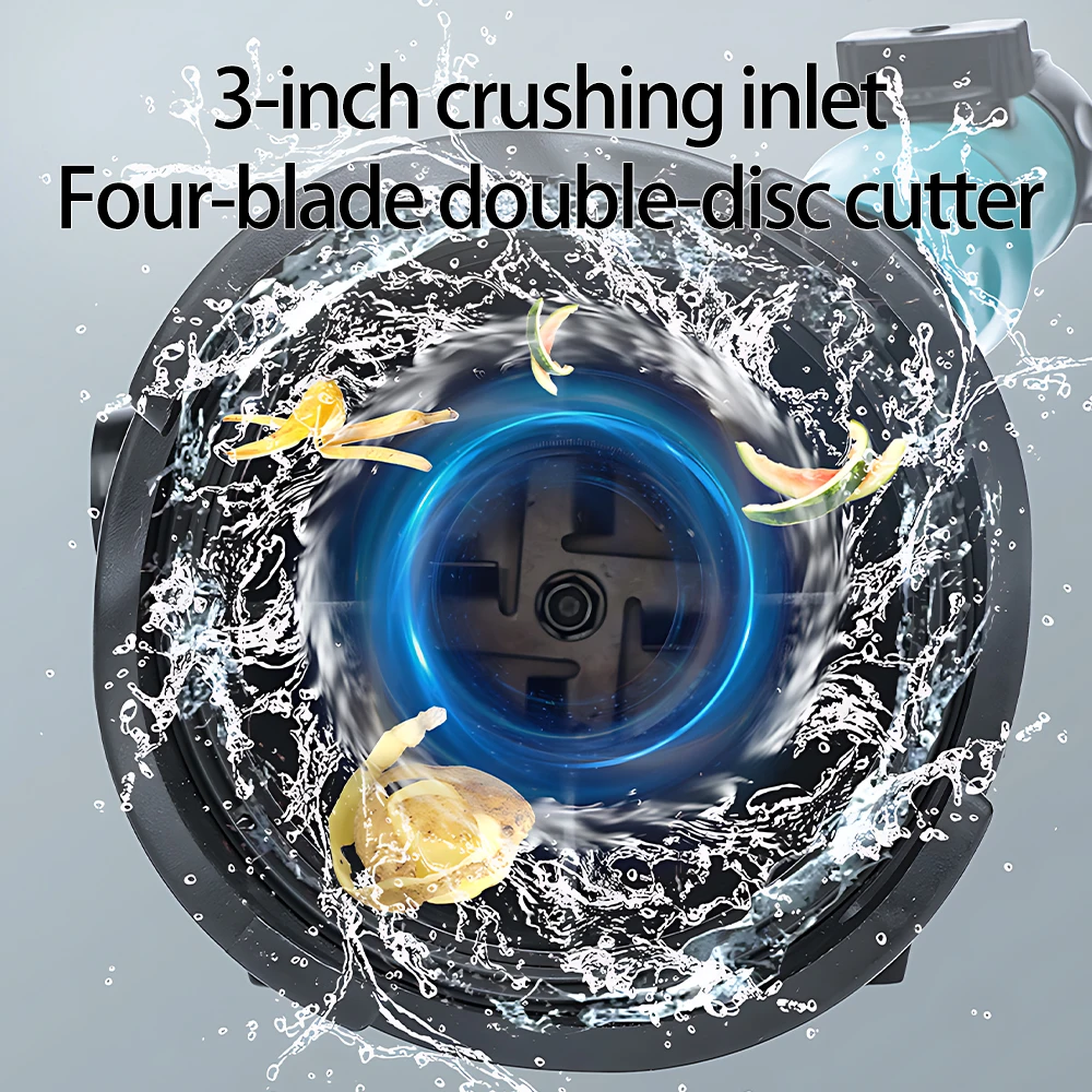DC12V/24V Macerator Sewage Pump 45L/min Flow RV Waste Water Pump with 4-Blade Cutter for RV Yacht Boat Kitchen Sewage Treatment