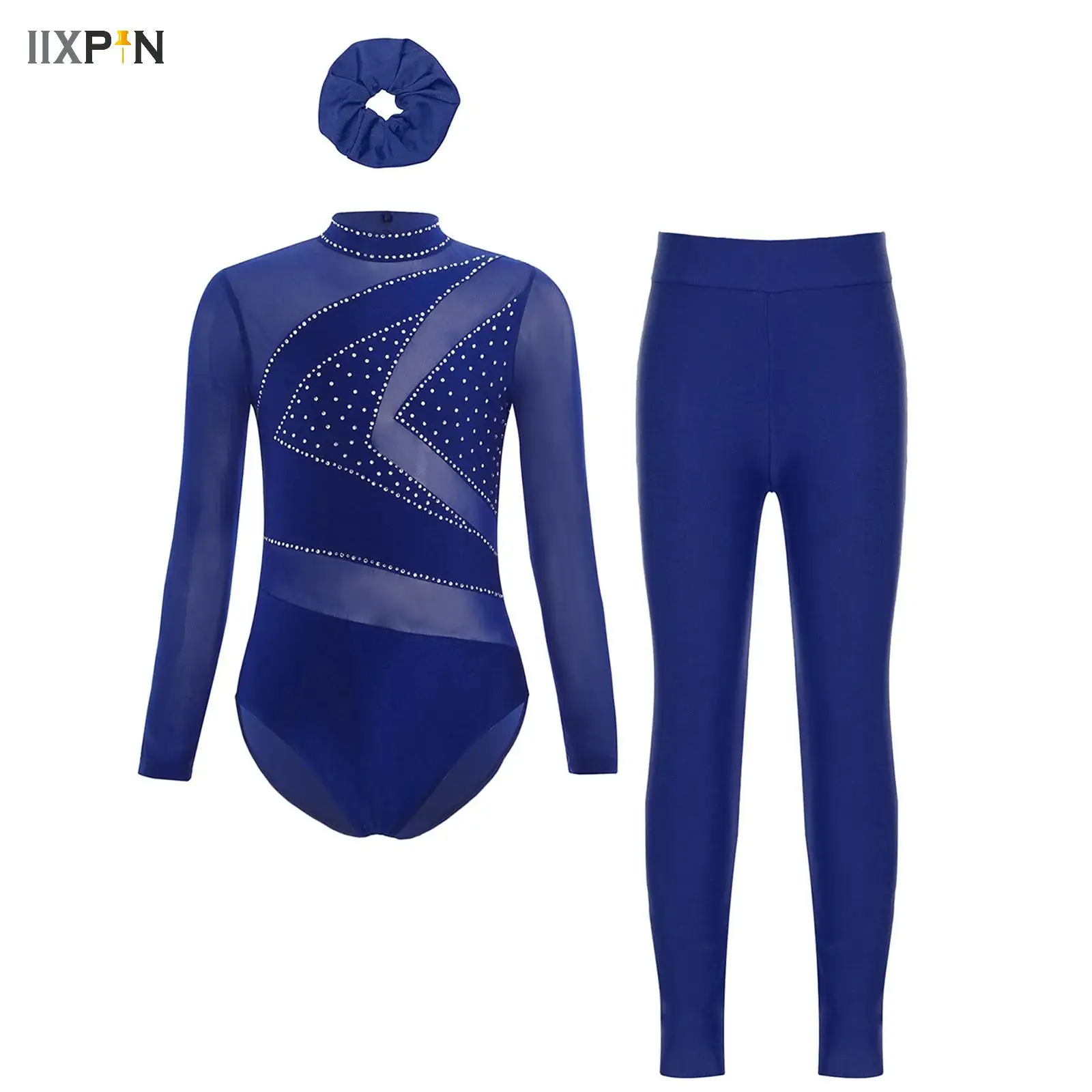 

Children Ballet Rhythmic Gymnastics Leotard Kids Girls Long Sleeve Figure Skating Bodysuit Leggings Acrobatics Dance Jumpsuit