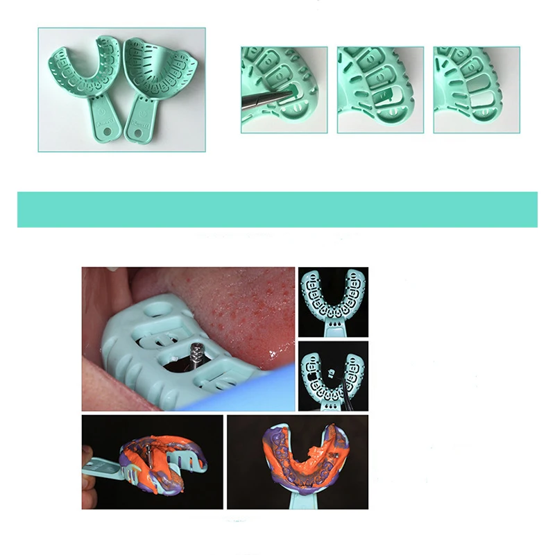 1pcs Dental Impression Set Tray Plastic Disposable Denture Trays Dentist Tools Dentistry Lab Material