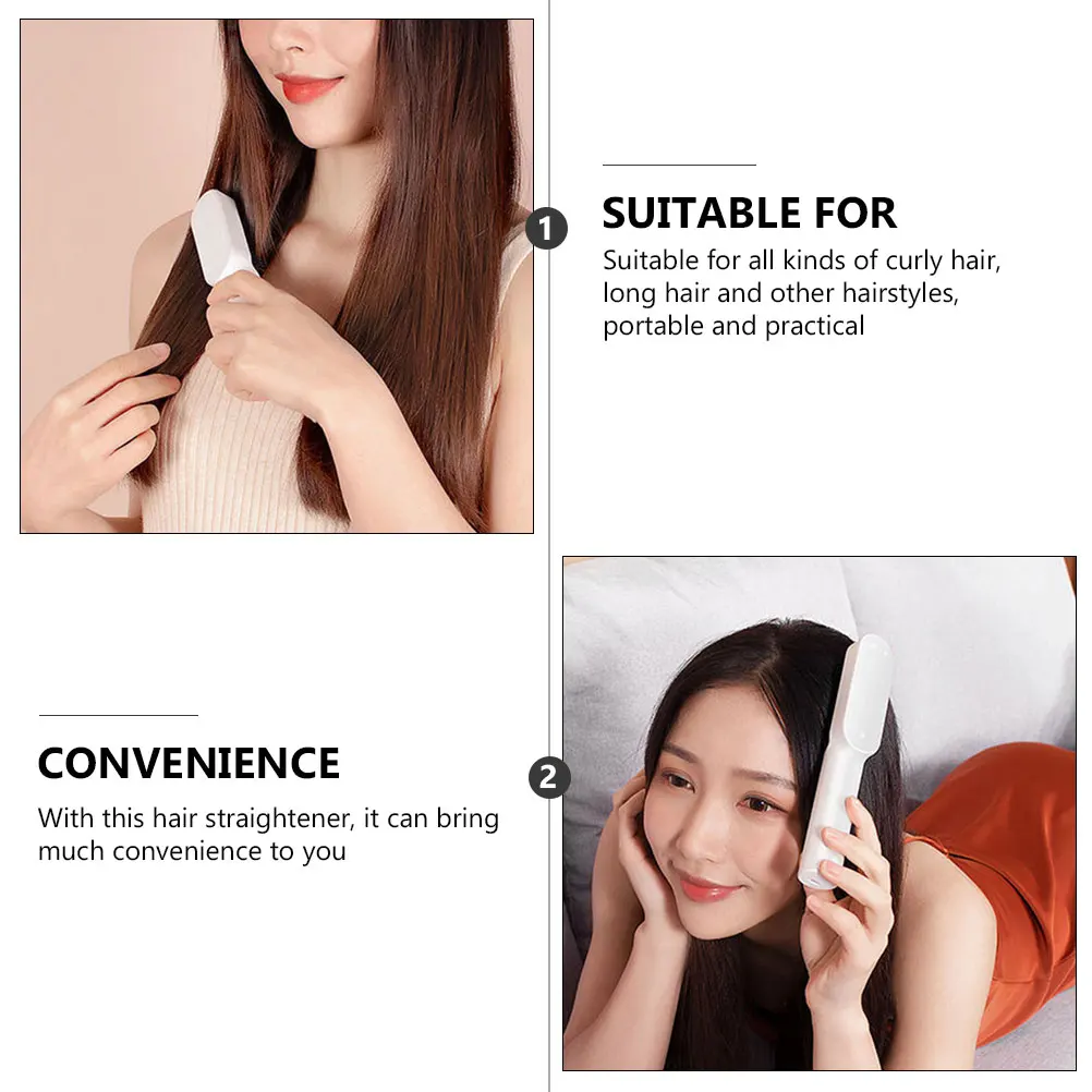 

Portable Straight Hair Comb Hairdressing Tool Curler Smoothing Straightening Styling Multifunctional Style Straightener