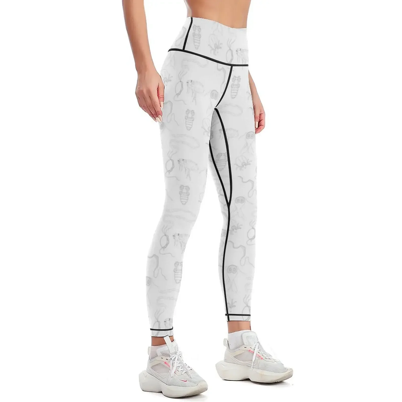 Parasites - black on white Leggings Jogger pants sport legging Pants sport sporty woman push up Womens Leggings
