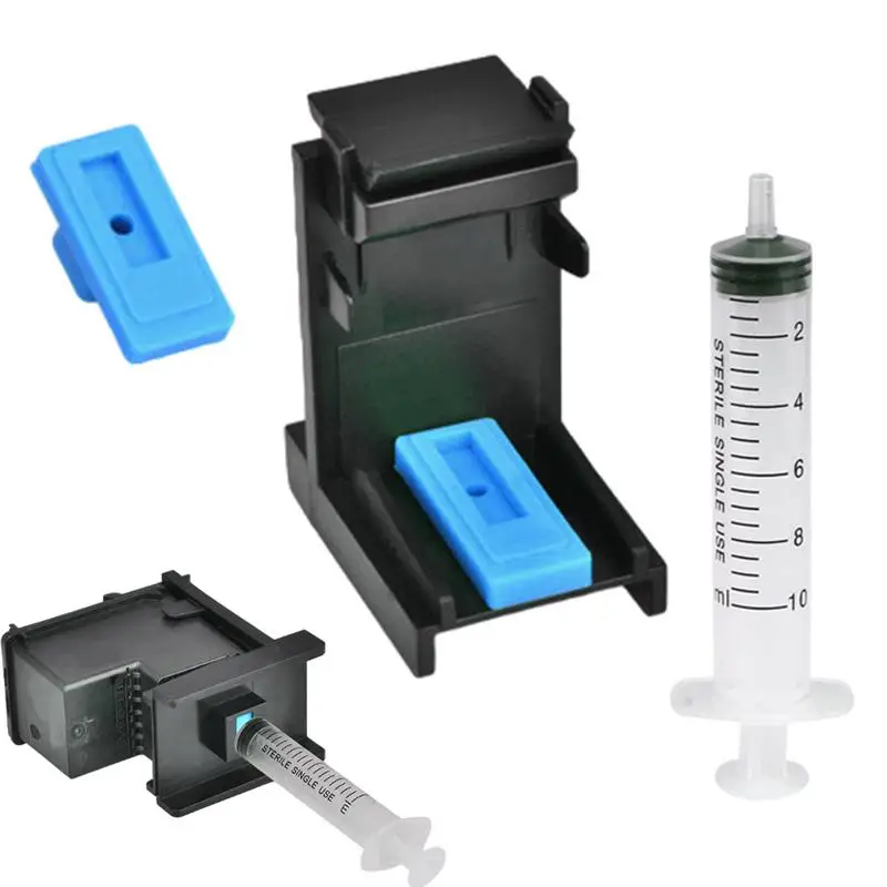 Ink Refill Tool Kit Ink Refill Cartridge Clip & Syringe Tool Kit Multifunctional Ink Refill Cartridge Clip Inkjet Printer