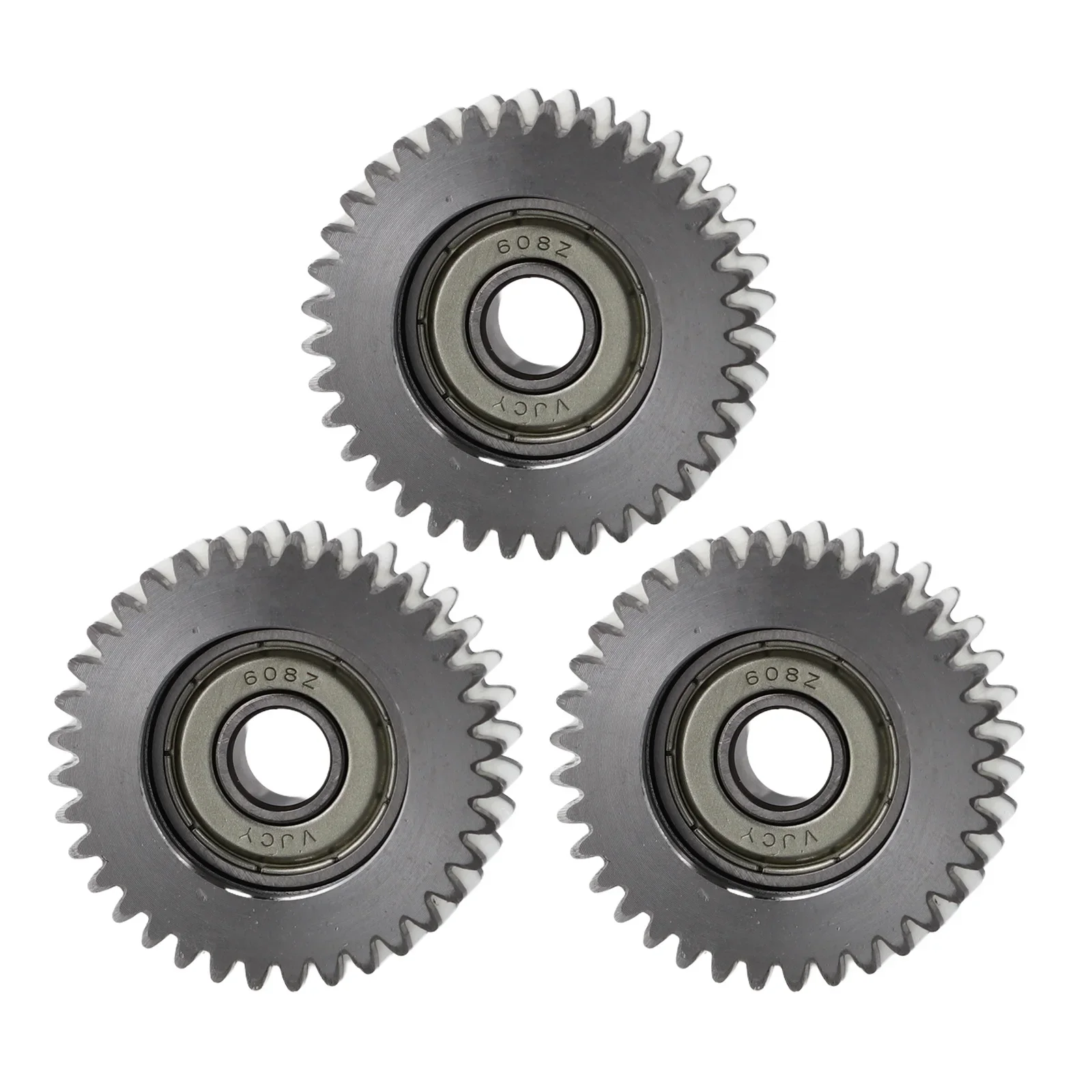 

Motor Gear Gears 8mm 3 Pcs Parts Replacement White + Silver Accessories Outdoor Indoor Garden Office High Quality