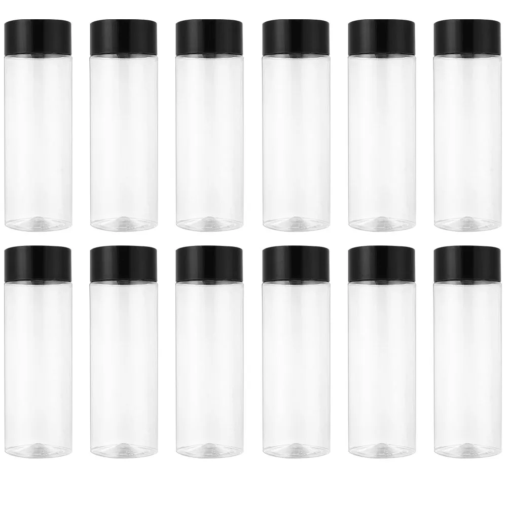 

12 Pcs Condiment Bottles Reusable Overnight Oats Jar Smoothie Juice Containers with Lids Empty Juicer Dusting
