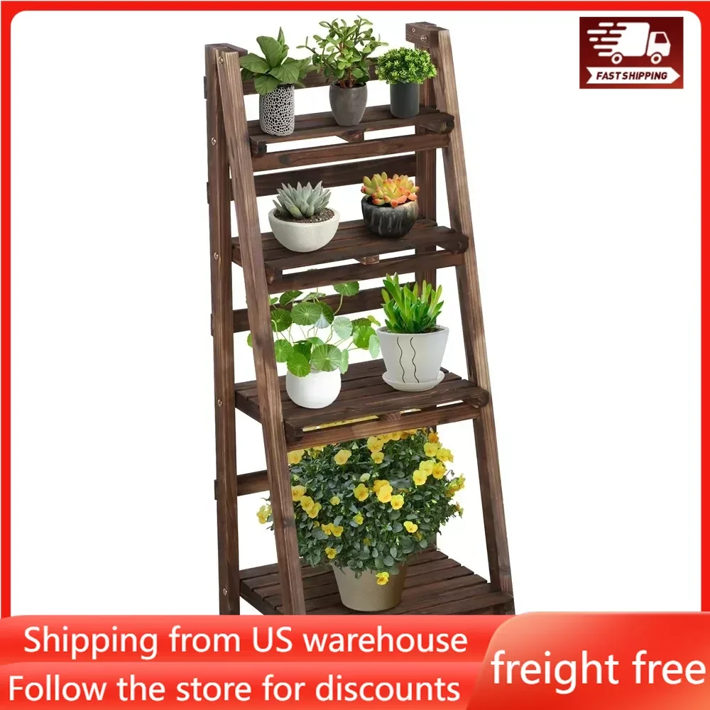 

Wooden Shelf Plant Stand Flowerpot Display Racks Holder Outdoor Garden Furniture and Terrace Stand for Flowers Iron Pot Tree