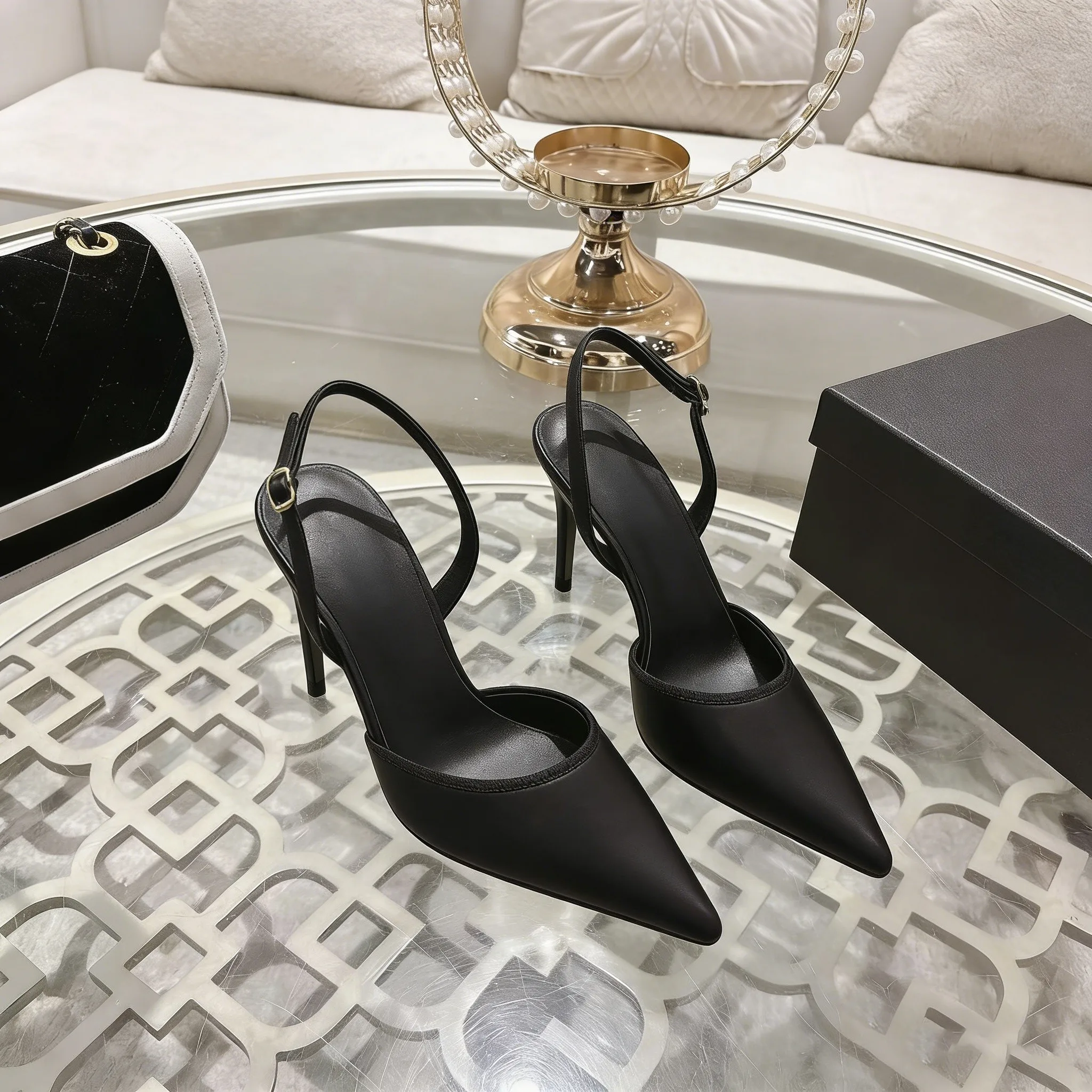 

High-Quality Fashion Business Women's High Heels Shoes Stylish Comfortable Ladies' Stilettos for Professional Settings -6